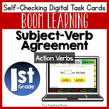 Self-Checking Digital Task Cars Boom Learning Subject-Verb Agreement