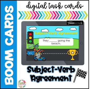 Preview of Subject Verb Agreement  | Boom Cards| Distance Learning