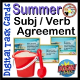 Subject Verb Agreement Boom Cards Summer Themed Activity