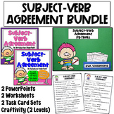 Subject-Verb Agreement Bundle: PowerPoints, Worksheets, Ta