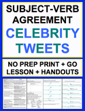 Subject Verb Agreement Celebrity Tweets Grammar No Prep Le