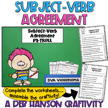 Preview of Subject-Verb Agreement Worksheets and Craftivity