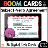 Subject Verb Agreement Distance Learning BOOM Task Cards A