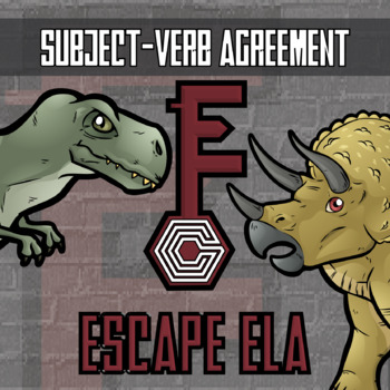 Preview of Subject-Verb Agreement Escape Room Activity - Printable & Digital Game