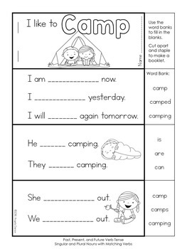 subject verb agreement first grade grammar by angela