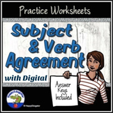 Subject Verb Agreement Grammar Worksheets with Easel Activity