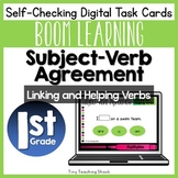 Subject-Verb Agreement Helping and Linking Verb Boom Cards