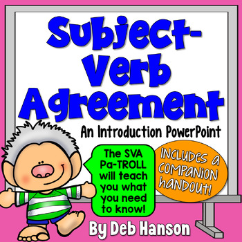Preview of Subject Verb Agreement Introduction PowerPoint Lesson