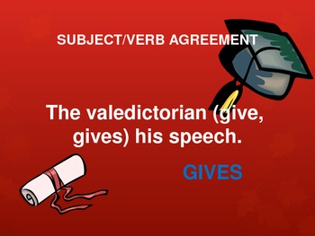 verb agreement subject activity ppt preview