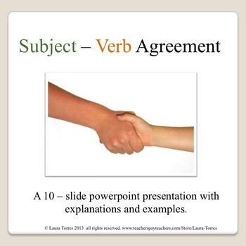 Preview of Subject Verb Agreement Power Point