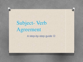 Subject-Verb Agreement Powerpoint by Emily Barrett | TpT