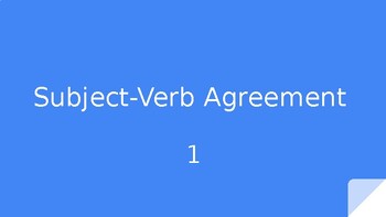 Preview of Subject Verb Agreement Powerpoints Multiple Choice Powerpoint 1 (Grade 5-6)