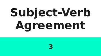 Preview of Subject Verb Agreement Powerpoints Multiple Choice Powerpoint 3 (Grade 5-6)