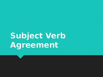 Preview of Subject Verb Agreement Practice Activity FREEBIE - ELA Grammar Verbs