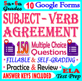 Subject Verb Agreement. Self-Grading Forms. Practice & Rev