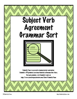 Preview of Subject Verb Agreement Sort