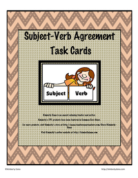 Preview of Subject-Verb Agreement Task Cards