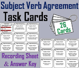 Subject Verb Agreement Task Cards Activity