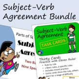 Subject-Verb Agreement Task Cards and Slide Presentation Bundle