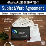 Subject Verb Agreement Unit: Grammar Lesson, Quiz, Test, & More