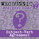 Subject-Verb Agreement Whodunnit Activity - Printable & Di