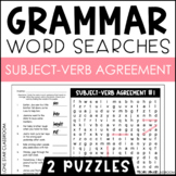 Subject Verb Agreement Word Search - Grammar Word Search