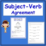 Subject Verb Agreement Worksheets 1st grade/homeschool/ESL