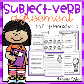 Preview of Subject Verb Agreement Worksheets