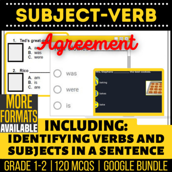 Preview of Subject Verb Agreement Review Google Worksheets Forms Slides | Digital Resources
