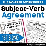 Subject Verb Agreement Worksheets & Anchor Chart/Poster fo
