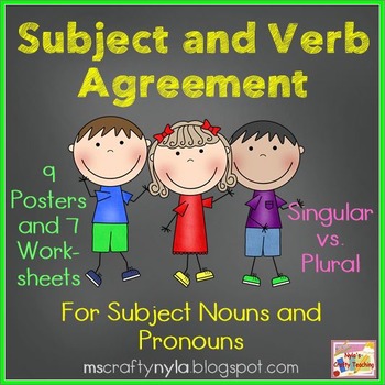 Preview of Subject-Verb Agreement Worksheets and Posters