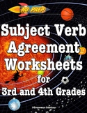 Subject Verb Agreement Worksheets for 3rd & 4th Grades