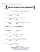 Subject Verb Agreement Worksheets for 4th and 5th Grades by WorksheetsPLUS