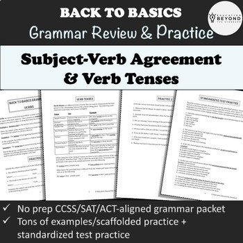 Preview of Subject Verb Agreement and Verb Tenses Worksheets | Digital