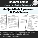 Subject Verb Agreement and Verb Tenses Worksheets | Review