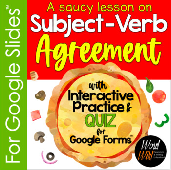 Preview of Subject Verb Agreement for Google Slides™, Quiz for Google Forms™