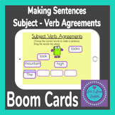 Subject Verb Agreements Making Sentences BOOM Cards 