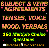 Subject Verb Agreements, Tenses, Verbals. 9th & 10th Grade