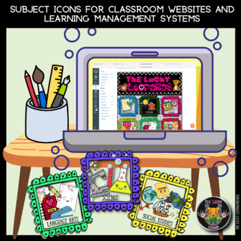 Preview of Canvas Subject and Classroom Icons for LMS or Websites