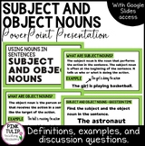 Subject and Object Nouns - PowerPoint Presentation