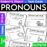 Personal Pronouns - Subject and Object Pronoun Task Cards