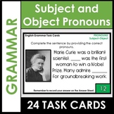 Subject and Object Pronouns - 24 TASK CARDS