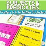 Subject and Predicate Activities | Posters | Task Cards | 