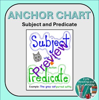 Preview of Subject and Predicate Anchor Chart - Hand Drawn
