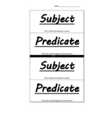 Subject and Predicate Booklets