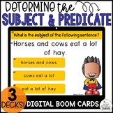 Subject and Predicate Boom Cards