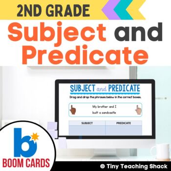 Preview of Subject and Predicate Boom Cards Distance Learning