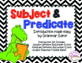 Subject and Predicate Introduction Posters by Grammar Gator