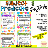 Subject and Predicate Posters sentences complete subject g