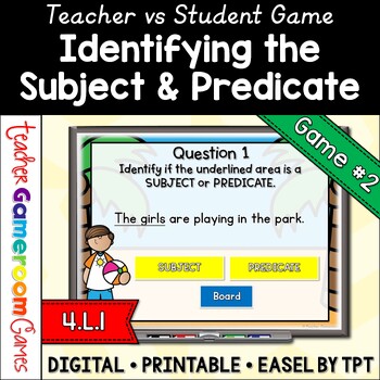Preview of Subject and Predicate Powerpoint Game #2